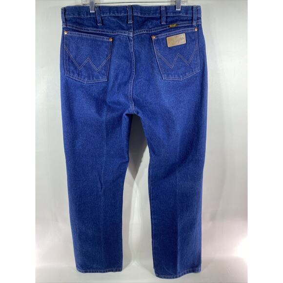 Wrangler Cowboy Cut Jean Slim Straight Dark Blue Denim Western 13MWZ Men's 40x30 - Picture 1 of 9